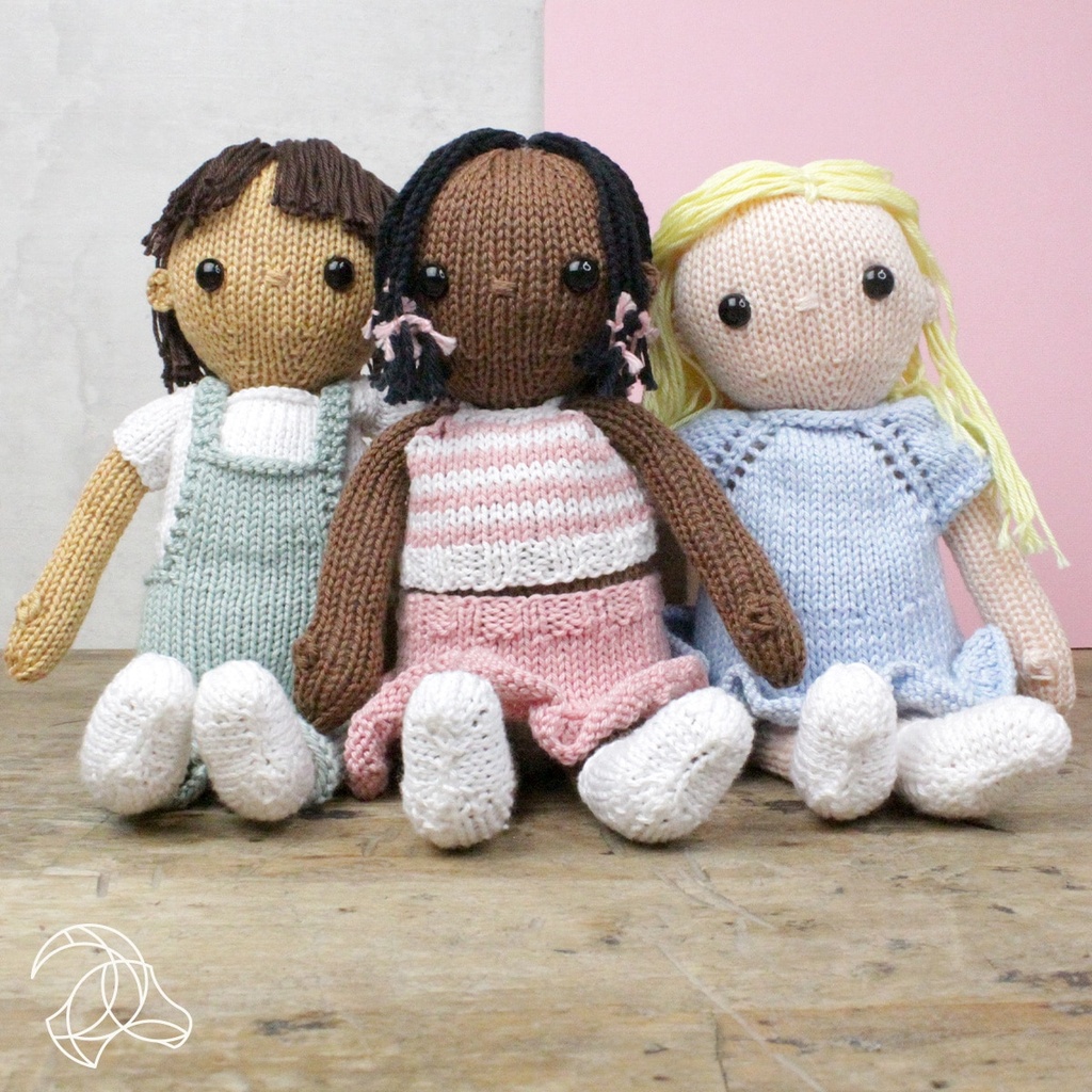Girl April Knitting Kit - DIY Knitted Doll | Hardicraft